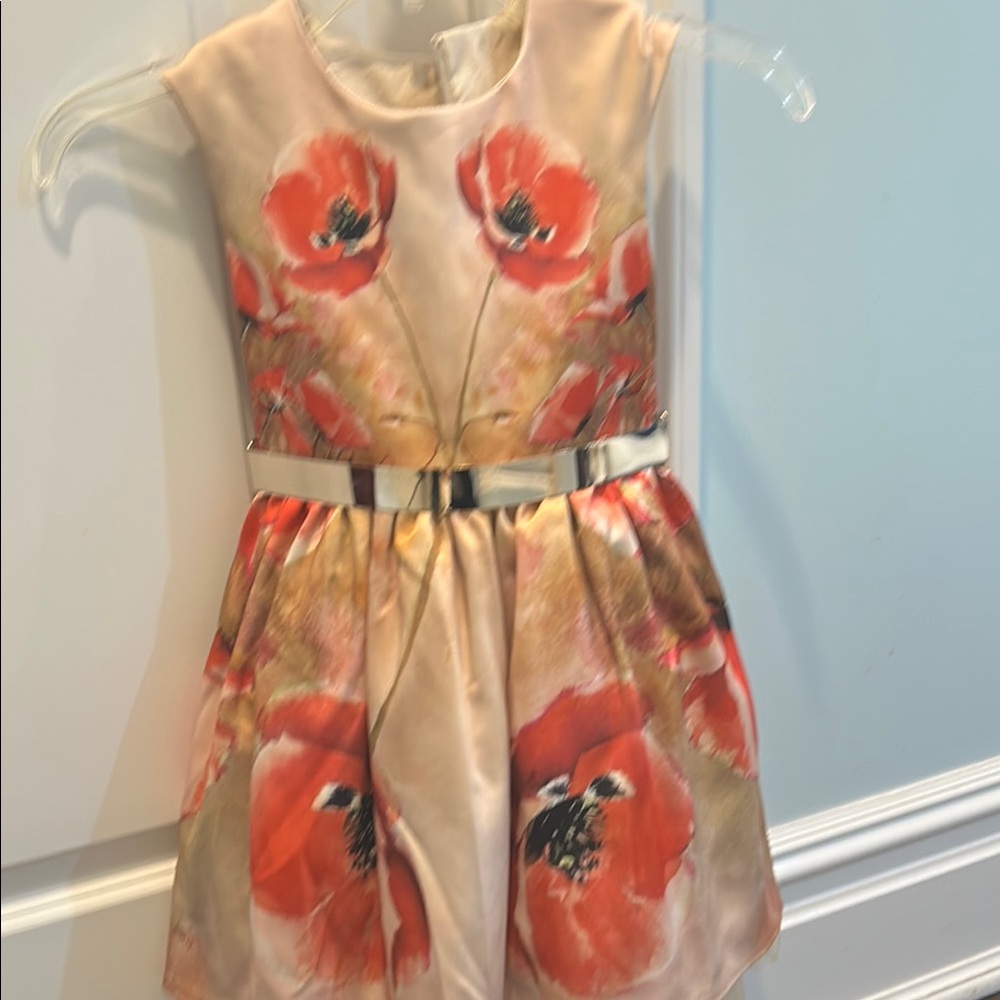 Junona Floral Kids Dress with Belt